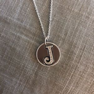 Necklace 18 inch.  Charm letter J